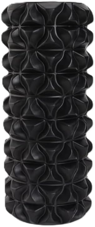 High-Density Foam Roller for Recovery and Relaxation, Muscle Massage and Myofascial Trigger Point Release, Relieves Muscle Pain, Improves Mobility (Black)