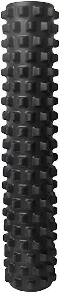 Extra Firm Textured Muscle Foam Roller Manipulates Soft Tissue Like A Massage Therapist (Black, Full Size)