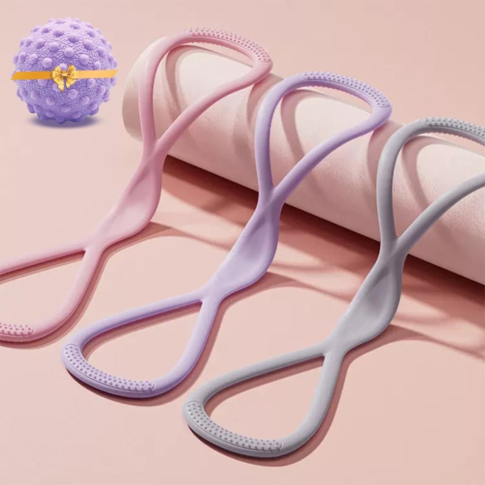 Resistance Bands, Figure 8 Exercise Bands for Women Men, Portable 8 Shaped Resistance Bands for Arms Back Stretch Training
