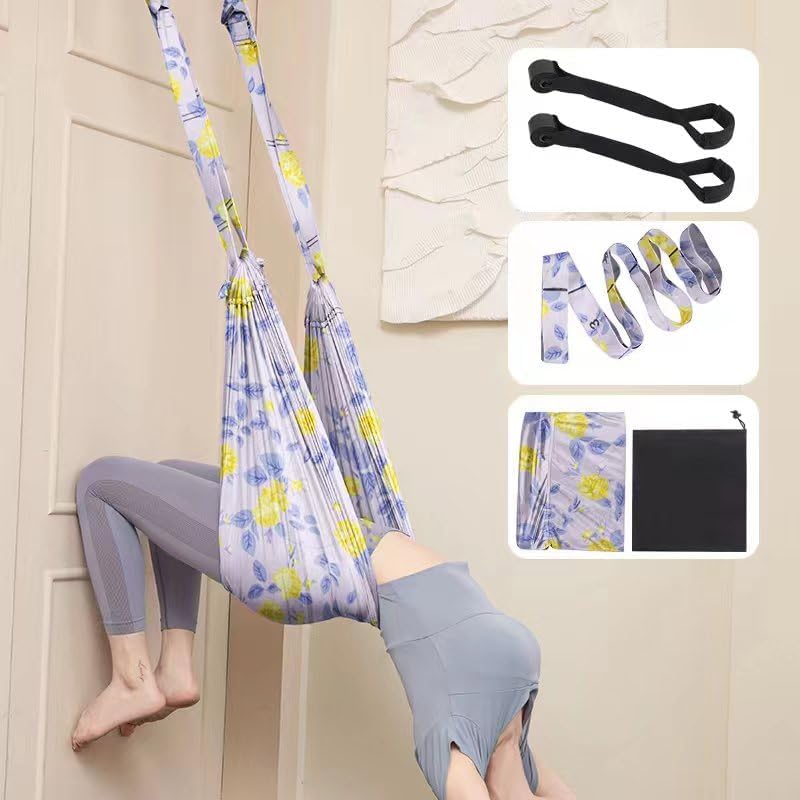 Leg Stretcher Strap, Stretching Equipment with Door Anchor Flexibility Trainer Backbend Assist for Dance Aerial Yoga Ballet Leg Stretching Exercise…