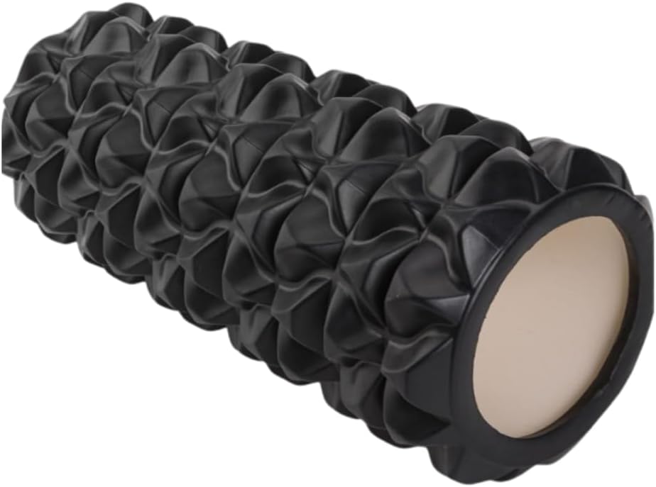 High-Density Foam Roller for Recovery and Relaxation, Muscle Massage and Myofascial Trigger Point Release, Relieves Muscle Pain, Improves Mobility (Black)
