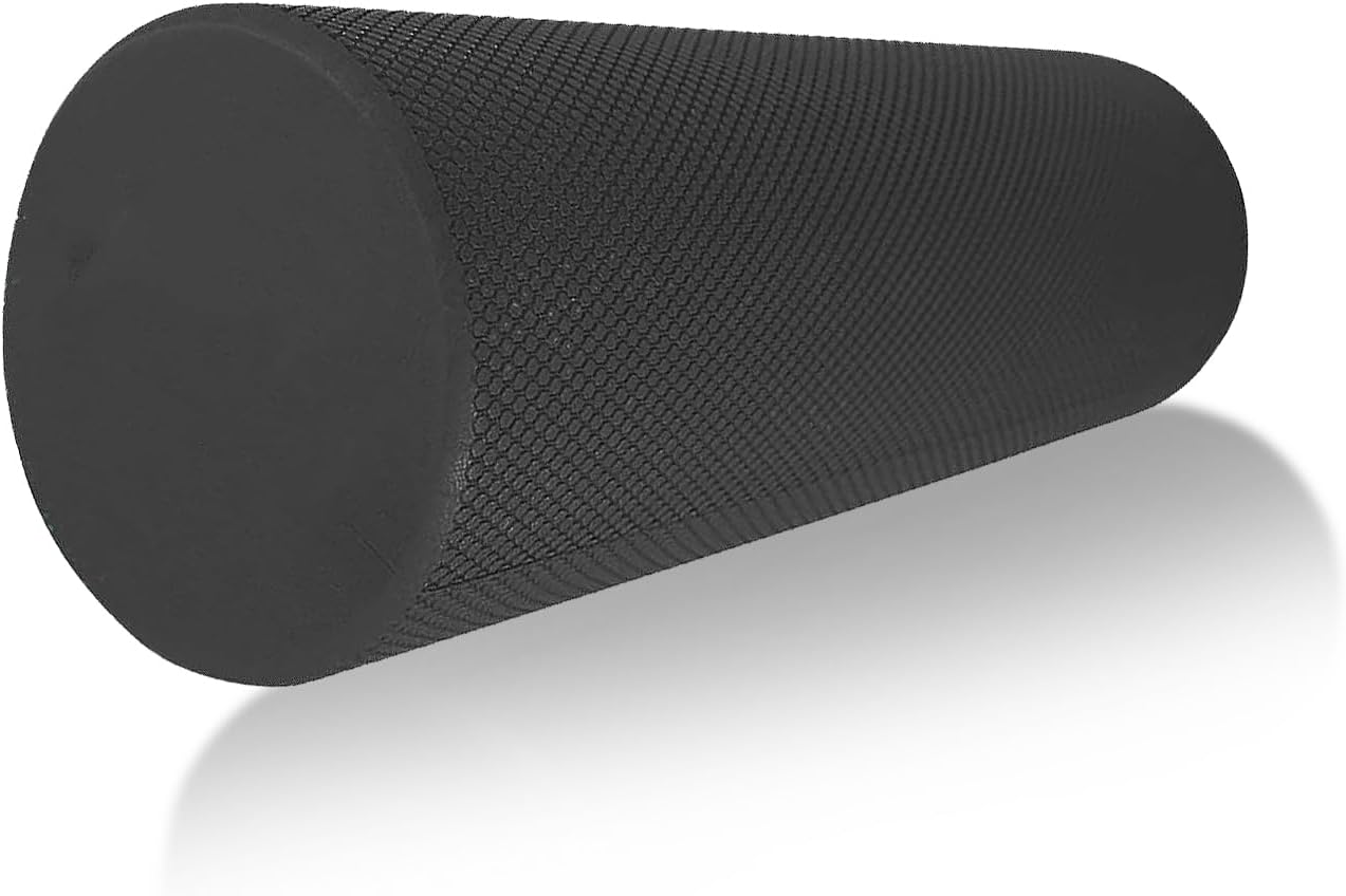 18" x 6" Foam Roller, High Density Foam Roller for Back, Yoga, Muscle Massage, Pilates & Stretching, Foam Rollers for Relaxing Muscles, Improves Mobility, Gym Essentials - Black
