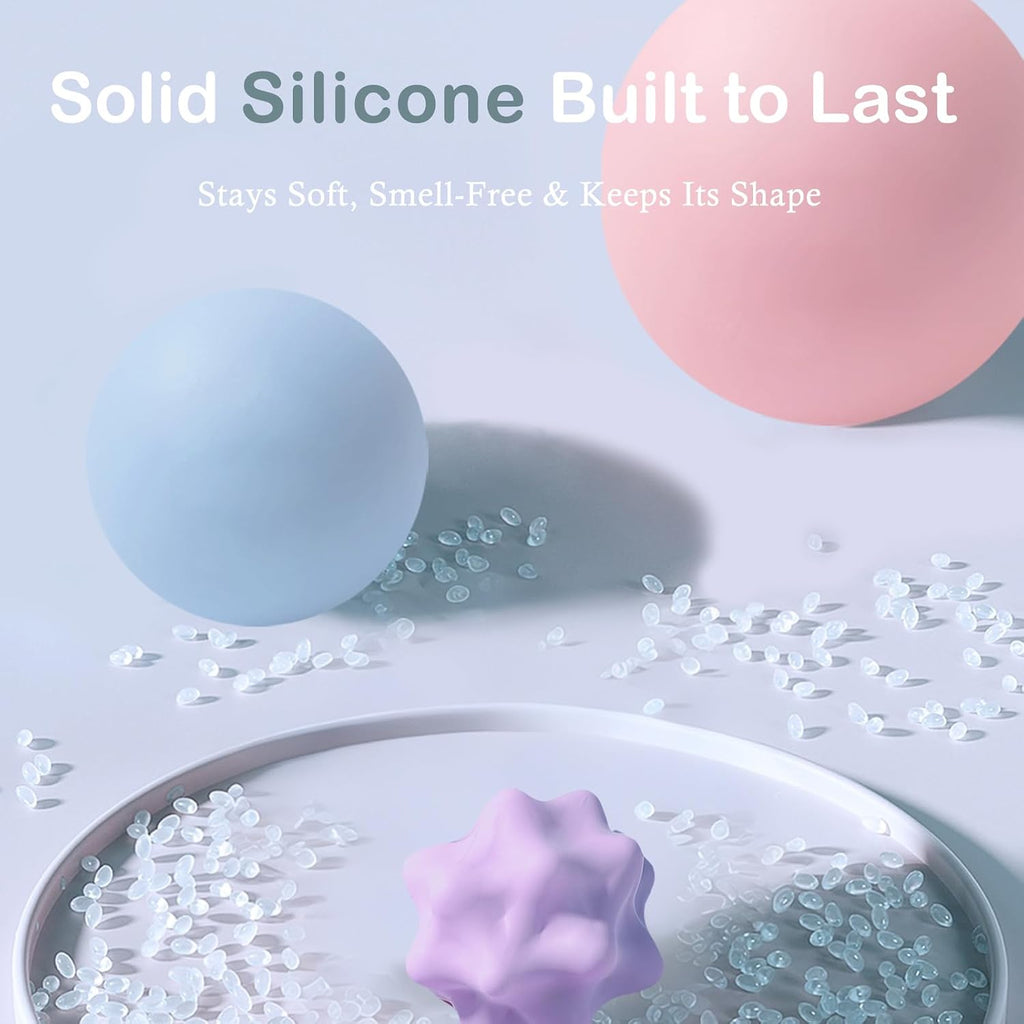 Silicone Lacrosse Balls for Yoga and Myofascial Release - Deep Tissue Massage,Trigger Point Therapy and Foot Plantar Fasciitis,Muscle Knots,Relieving Muscle Pain,Muscle Soreness Balls