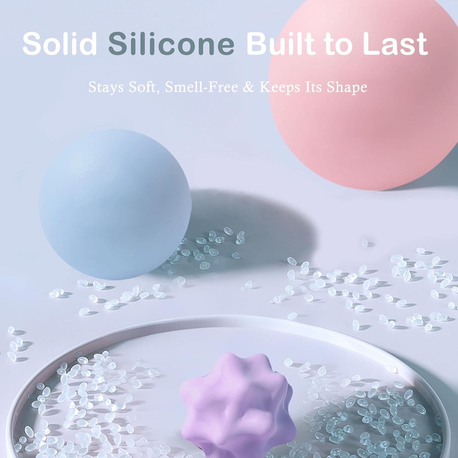 Silicone Lacrosse Balls for Yoga and Myofascial Release - Deep Tissue Massage,Trigger Point Therapy and Foot Plantar Fasciitis,Muscle Knots,Relieving Muscle Pain,Muscle Soreness Balls