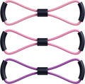 Figure 8 Resistance Bands with Handles - Set of 3 (20LB, 30LB, 40LB) for Arm, Shoulder & Full Body Workout - Strength Training & Stretching for Women & Men