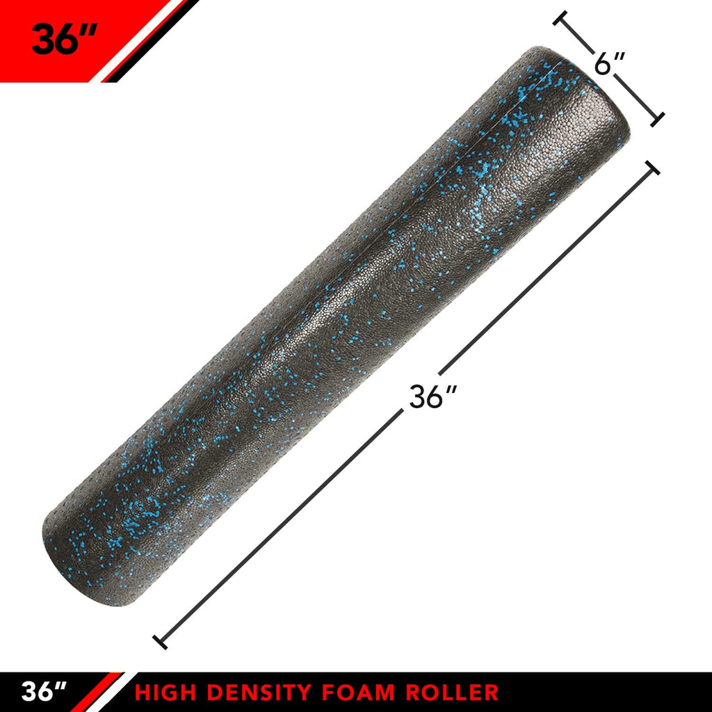 High Density Foam Roller, Sckled Blue, 36-Inch