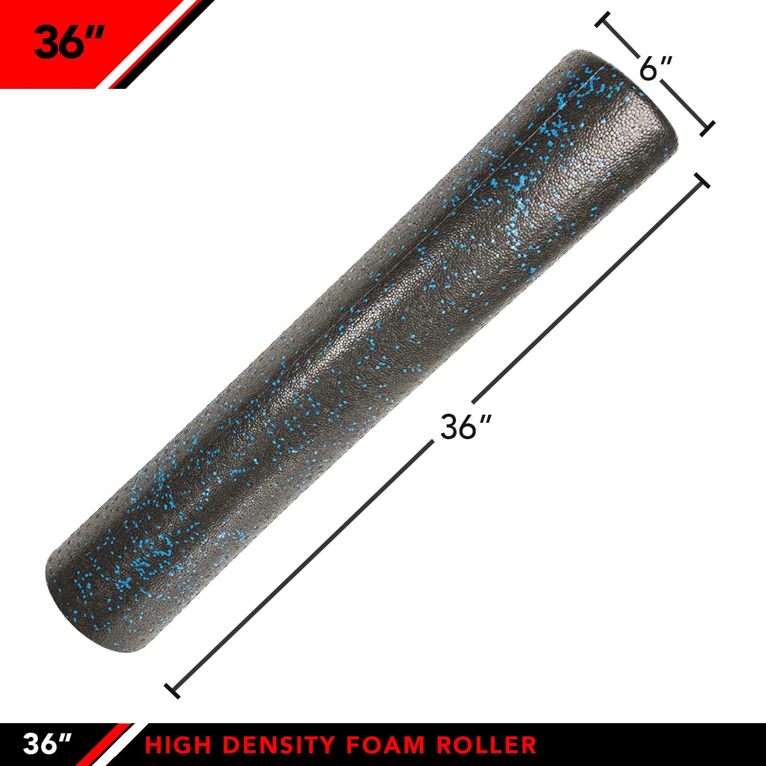 High Density Foam Roller, Sckled Blue, 36-Inch
