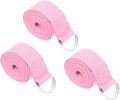 Yoga Strap for Stretching Cotton Yoga Belt with Adjustable Metal D-Ring Buckle Stretch Band for Fitness Pilates