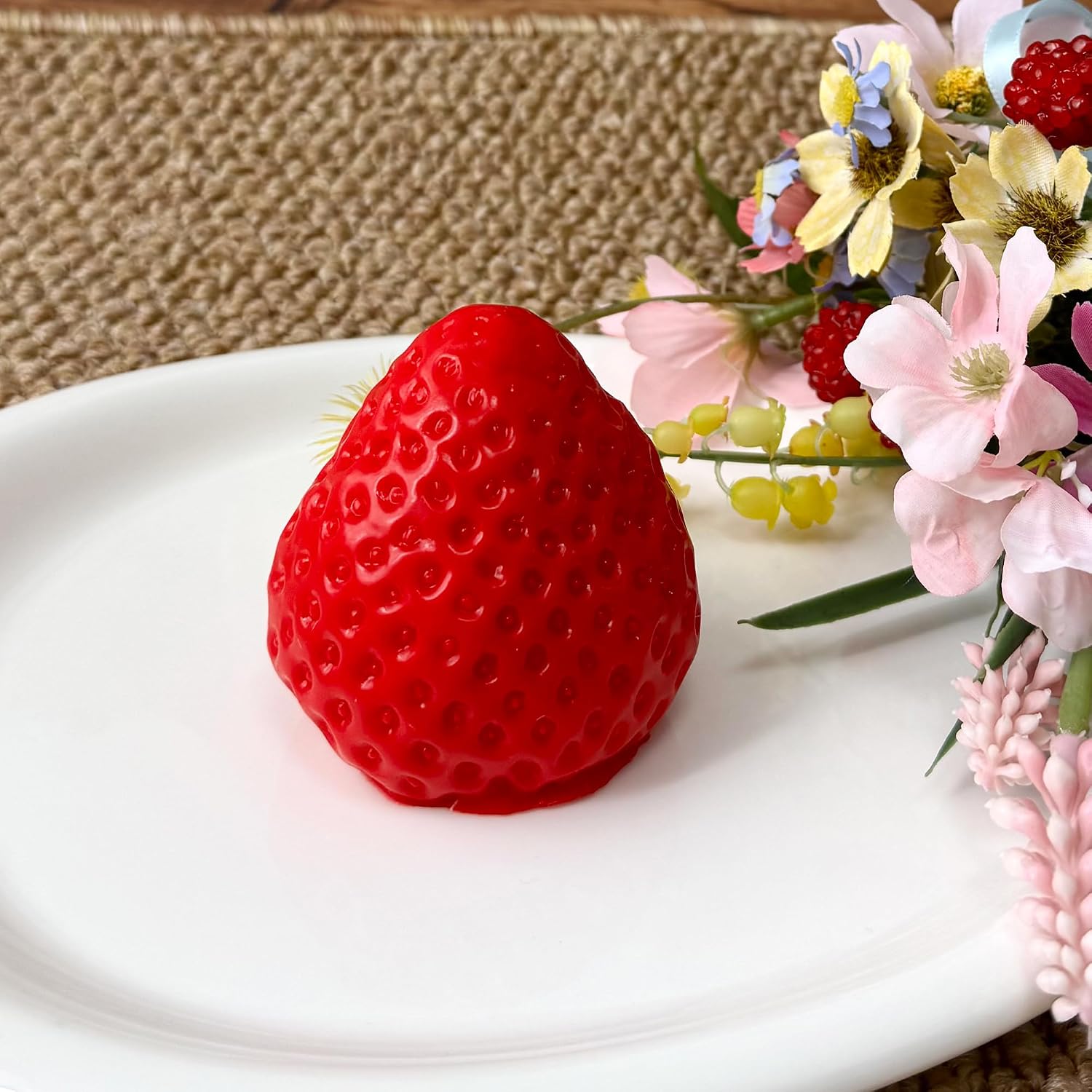 Silicone  Squishy Toy Strawberry – Stress Relief Sensory Fidget, Soft & Tacky Squeeze Toy for Kids Teens & Adults, Relaxing Decompression Sensory Toy Gifts