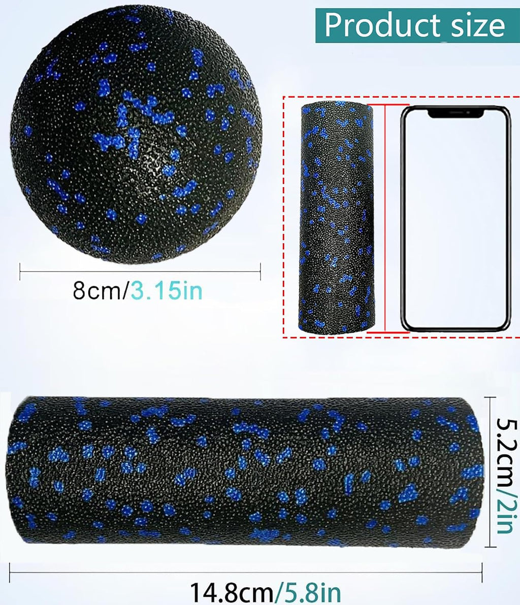 Extra Mini Foam Roller - High Density Massage Roller, Extra Small Yoga Roller for Physical Therapy, Myofascial Release, Deep Tissue & Muscle Recovery of Arms and Legs